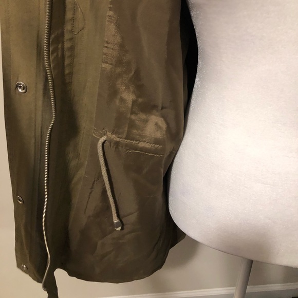 Go Silk Olive Green Trench / Utility Jacket - Picture 6 of 9